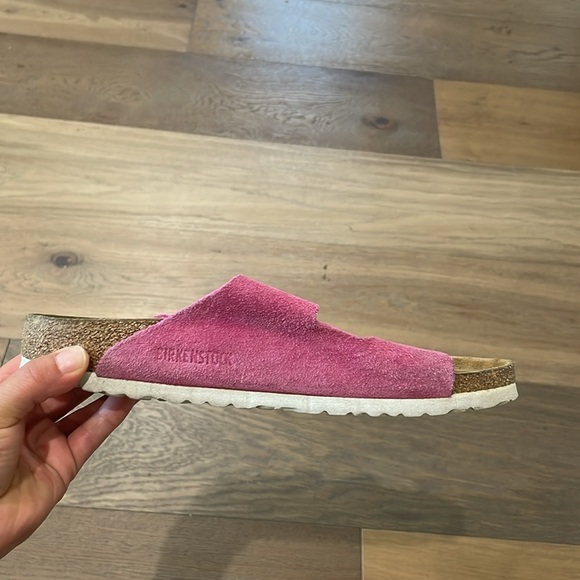 Birkenstocks Arizona Pink Suede Soft Foot Bed Fuchsia Tulip Sz 42 Women’s 11 US - Picture 16 of 16